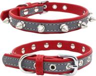🐾 newtensina studded dog collar: reflective puppy collar for small dogs - style and safety combined логотип