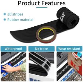 img 3 attached to 🚗 High-Quality Meng Anna Car Rear Bumper Protector Rubber for BMW E39 E46 E90 F30 F01 F10 F20 F32 F33F: Ultimate Protection for All 3/5/7 Series (90CM/35.4inch Universal Black)
