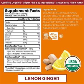 img 3 attached to 🍋 Orgain Lemonade Sport Recovery Powder with Apple Cider Vinegar, Turmeric, Ginger, and Ashwagandha - Gluten-free, Non-GMO, Vegan, Dairy and Soy-free!