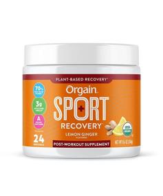 img 4 attached to 🍋 Orgain Lemonade Sport Recovery Powder with Apple Cider Vinegar, Turmeric, Ginger, and Ashwagandha - Gluten-free, Non-GMO, Vegan, Dairy and Soy-free!