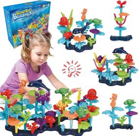 img 4 attached to 🧩 Toddler Stacking Toy Set for Boys & Girls - Promoting STEM Skills