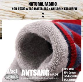 img 3 attached to 🧦 6 Pairs of ANTSANG Kids Wool Hiking Socks - Warm Thermal Crew Boot Socks for Toddlers Boys Girls - Heavy Cozy Gift Socks