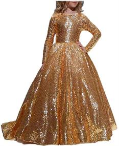 img 4 attached to 👗 Abaowedding Dresses with Pageant Sleeves - Christmas Girls' Clothing for Dresses