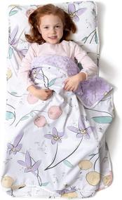 img 4 attached to 🧚 JumpOff Jo Fairy Blossoms Toddler Nap Mat - Ideal Sleeping Bag for Preschool, Daycare & Sleepovers - Removable Pillow Included - Original Design - Size: 43 x 21 Inches