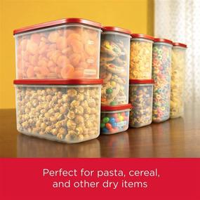 img 2 attached to 🥣 Rubbermaid Premium Modular Food Lids, Cereal Keeper, 2-Pack, 18-Cup Stackable, Space-Saving Plastic Storage Containers, Clear