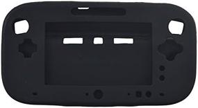img 1 attached to 🎮 Black Silicone Case Cover Skin Protector for Nintendo Wii U Gamepad with Enhanced Anti-slip Feature
