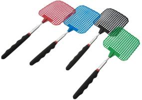 img 4 attached to SE Assorted Color Telescopic Fly Swatters (12 PC.): Efficient Insect Control with Cushion Grip Handles - EFS2672-12