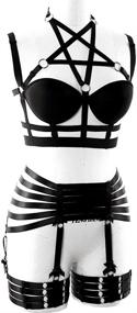 img 1 attached to Harness Strappy Lingerie Elastic Bodysuit Women's Clothing in Lingerie, Sleep & Lounge