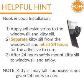 img 1 attached to 🐱 K&H Pet Products Deluxe Kitty Sill with Removable Bolster Tan/Kitty Print Unheated - 14 X 24 Inches: The Ultimate Window Perch for Your Feline Companion