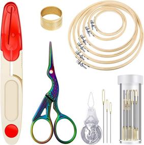 img 3 attached to Essential Sewing Supplies: High-Quality Embroidery 🧵 Scissors, Thimbles, Needle Threading Tools, and More