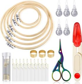 img 4 attached to Essential Sewing Supplies: High-Quality Embroidery 🧵 Scissors, Thimbles, Needle Threading Tools, and More