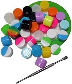 img 4 attached to HONEYYE 2ml Silicone Container Jars: 100pcs, 1 Siliver Tool, 1 Pat | Best Deals of 2021