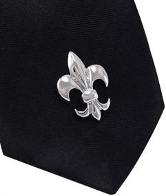 img 2 attached to Заготовка для запонок Fleur De Lis с булавкой на лацкан: вечная элегантность для мужского гардероба