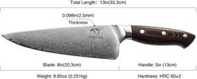 img 1 attached to Damascus Stainless Kitchen Ergonomic Handle