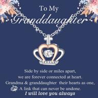 tarsus granddaughter necklace: a sentimental gift from grandma and grandpa - crown pendant jewelry for birthday celebrations, perfect for granddaughters of all ages logo