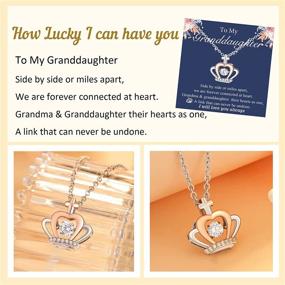 img 3 attached to Tarsus Granddaughter Necklace: A Sentimental Gift from Grandma and Grandpa - Crown Pendant Jewelry for Birthday Celebrations, Perfect for Granddaughters of All Ages