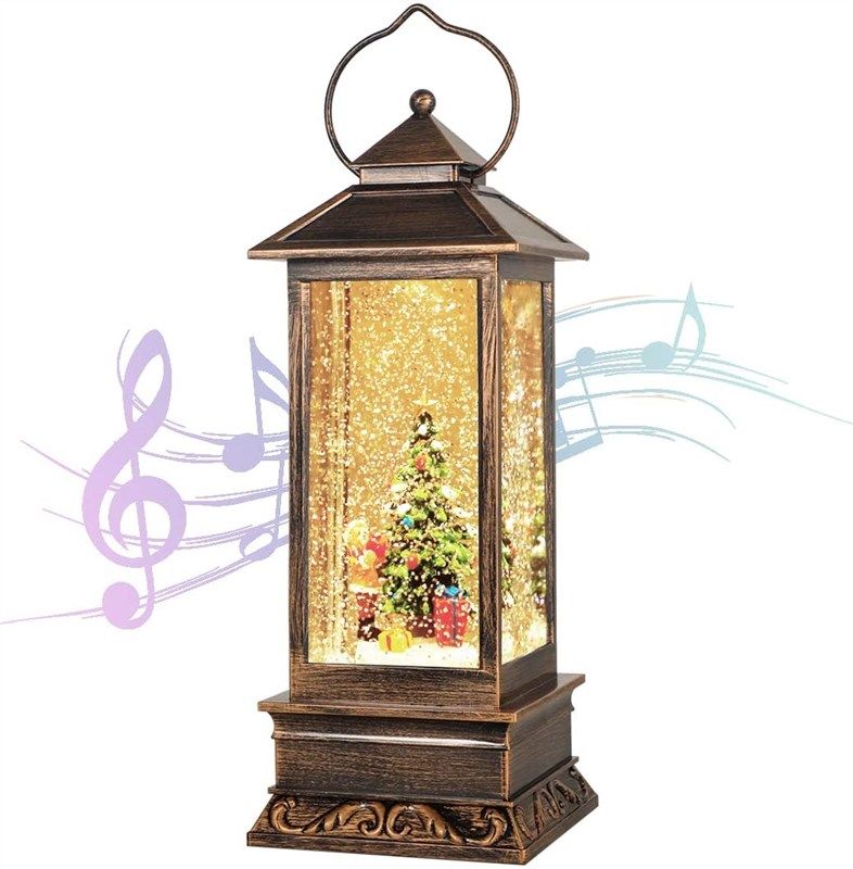lighted snow globe lantern decoration 로고