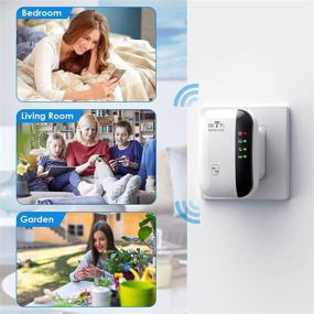 img 1 attached to 📶 The Ultimate WiFi Extender Signal Booster: Amplify Your Wireless Connection Up to 2640sq.ft with Ethernet Port, Access Point, and Alexa Compatibility - N300