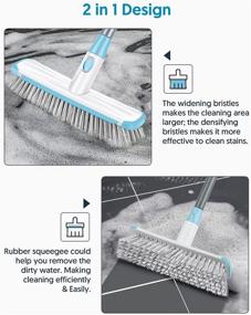 img 3 attached to 🧹 SEVENMAX 2-in-1 Floor Scrub Brush with Long Handle: Stiff Bristles, Adjustable & Effective Grout Cleaning for Kitchen, Tub, Bathroom, Tile