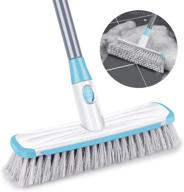 🧹 sevenmax 2-in-1 floor scrub brush with long handle: stiff bristles, adjustable & effective grout cleaning for kitchen, tub, bathroom, tile logo