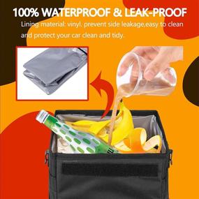 img 2 attached to Foldable Car Garbage Can - 100% Leak-Proof Can Washable Seat Back Hanging Car Trash Bag Car Garbage Bag For Car Travelling Outdoor (Medium)
