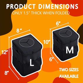 img 3 attached to Foldable Car Garbage Can - 100% Leak-Proof Can Washable Seat Back Hanging Car Trash Bag Car Garbage Bag For Car Travelling Outdoor (Medium)