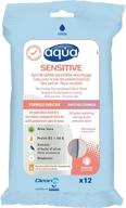 🧤 cleanis sensitive aqua wash gloves: pre-moistened cleansing wipes for all skin types - hypoallergenic, no water, soap, or drying required - medical grade quality - pack of 12 gloves logo