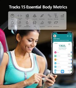 img 3 attached to 📊 WeGuard Цифровой ванной Беспроводный Жирный Smart BMI Анализатор состава тела Монитор здоровья Синхронизация 15 данных с другими фитнес-приложениями - Белый