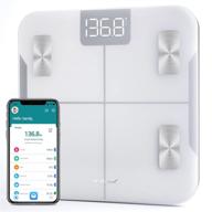 📊 weguard цифровой ванной беспроводный жирный smart bmi анализатор состава тела монитор здоровья синхронизация 15 данных с другими фитнес-приложениями - белый логотип