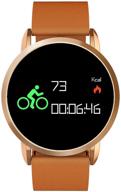 🌊 waterproof android smartwatch for men and women with blood pressure, heart rate monitor, sleep tracking, and step tracking logo