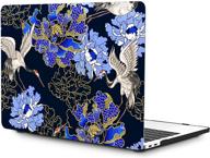 🌺 oneget macbook pro 13 inch case 2016-2019 release - flower pattern hard shell case with keyboard cover & screen protector - compatible with macbook pro 13 (f20) logo