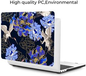 img 2 attached to 🌺 OneGET MacBook Pro 13 inch Case 2016-2019 Release - Flower Pattern Hard Shell Case with Keyboard Cover & Screen Protector - Compatible with MacBook Pro 13 (F20)