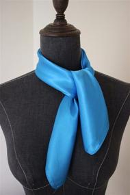 img 2 attached to Square Scarf Color Blend Neckerchief Women's Accessories and Scarves & Wraps