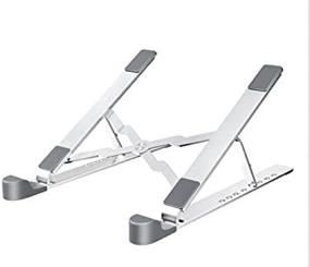 img 3 attached to 📱 Portable Aluminum Laptop Stand: Ergonomic Riser for Desk, Foldable Computer Stand