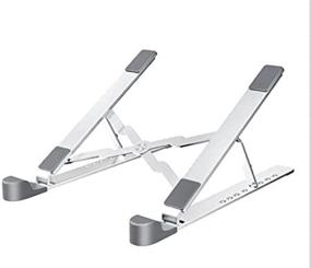 img 4 attached to 📱 Portable Aluminum Laptop Stand: Ergonomic Riser for Desk, Foldable Computer Stand