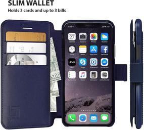 img 3 attached to 📱 LUPA iPhone X Wallet Case: Slim & Lightweight Flip Case with Credit Card Holder - Desert Sky