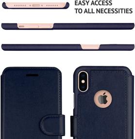 img 1 attached to 📱 LUPA iPhone X Wallet Case: Slim & Lightweight Flip Case with Credit Card Holder - Desert Sky