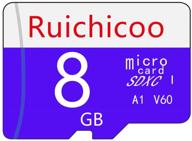 💾 память на 8 гб ruichicoo: высокоскоростная класс 10 с адаптером - v60, c10, u3, full hd, a1, uhs-i логотип