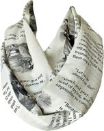 📚 louisa may alcott little women book infinity scarf circle loop scarf by etwoa - cream, large logo