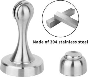 img 2 attached to 🚪 304 Stainless Steel Magnetic Door Stopper - Heavy Duty Magnetic Doorstop with Wall/Floor Mount - Keep Door Open - Magnetic Door Stop Catch - (2 Pack)