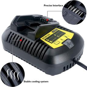 img 2 attached to 🔋 Swidan Li-ion Battery Charger - Compatible with Dewalt DCB101, DCB112, DCB105, DCB115, DCB203, DCB205 Battery Packs