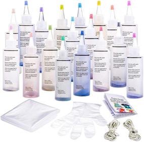 img 2 attached to 🎨 Vibrant & Fun: KISSBELLY Tie Dye Kits - 18 Colors DIY Arts Shirt Fabric Dye Kit for Kids & Adults – Non-Toxic Craft Set for Clothes, Graffiti & Textile Decoration – Jacquard Pigment 120ML