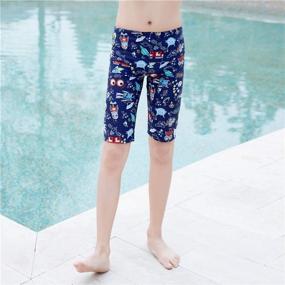 img 1 attached to 🩳 Xrknofio Boys Swimming Jammers: Trendy & Comfy Swim Shorts for Kids 3-11 Years