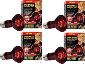 img 1 attached to 🔥 Exo Terra Heat-Glo Infrared Spot Lamp, 50W/120V - 4 Pack: Optimal Heating Solution for Reptiles and Amphibians