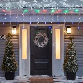 img 1 attached to 🎄 NOMA LED Christmas Icicle String Lights: 70 Mini Multi-Color Bulbs for Indoor & Outdoor Decor, 6.5 Ft. White Wire Strand