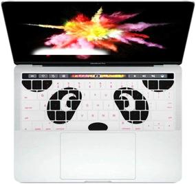 img 3 attached to HRH 2 In 1 Cute Panda Laptop Body Shell PC Hard Case Cover And Matching Silicone Keyboard Cover For MacBook New Pro 15 With Touch Bar A1707 A1990(2018 2017 2016 Release)