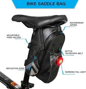 img 2 attached to 🚲 Bicycle Triangle Bag Saddle Bag with Water Bottle Holder – Waterproof, Versatile Cycling Accessory
