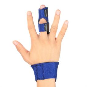 img 1 attached to 🖐️ Finger Extension Splint for Trigger Finger, Mallet Finger, Finger Joint Immobilization, Finger Fractures, Wounds, Post-operative Care and Pain Relief- Flexible Metal Hand Splint Finger Support