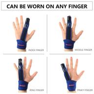 🖐️ finger extension splint for trigger finger, mallet finger, finger joint immobilization, finger fractures, wounds, post-operative care and pain relief- flexible metal hand splint finger support логотип