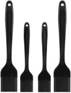 🍽️ 4-pack silicone basting brushes set - food grade baking pastry brush for sauce, oil, butter, marinades - heat resistant bbq grill brushes - dishwasher safe kitchen cooking tools logo